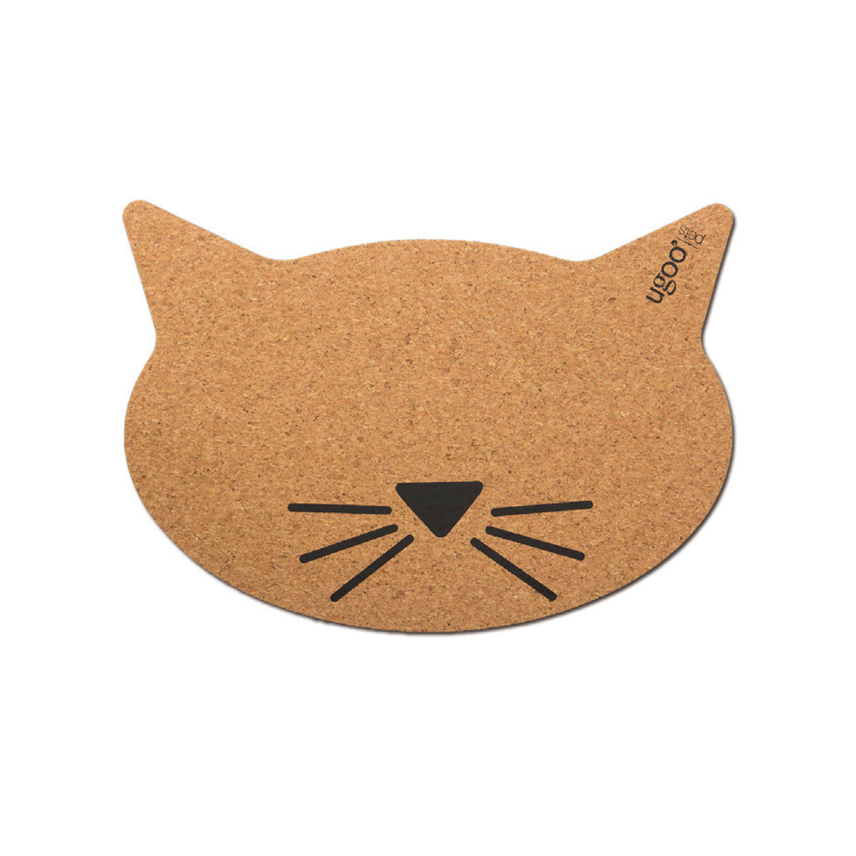 Pet Cork Feeding Mat Cat Face