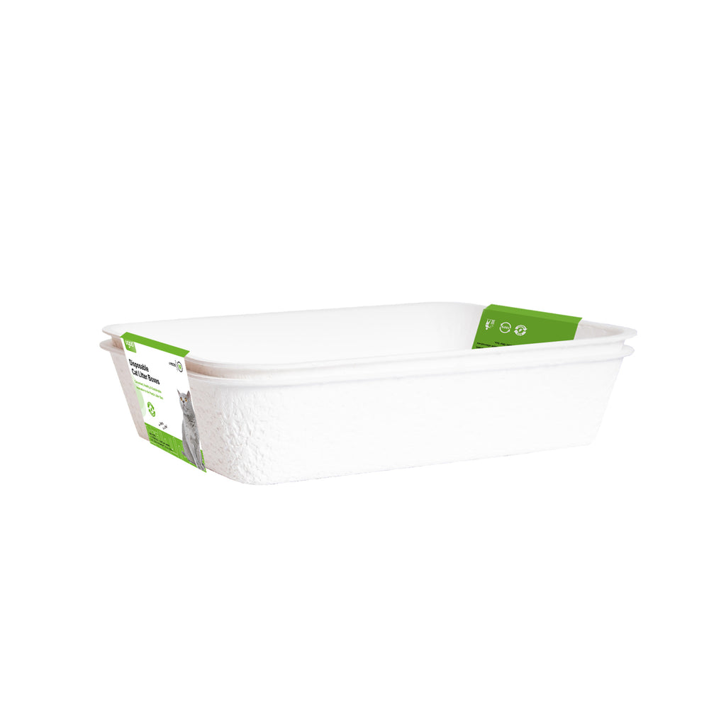 Disposable Litter Pan 2pk - Bagasse - M