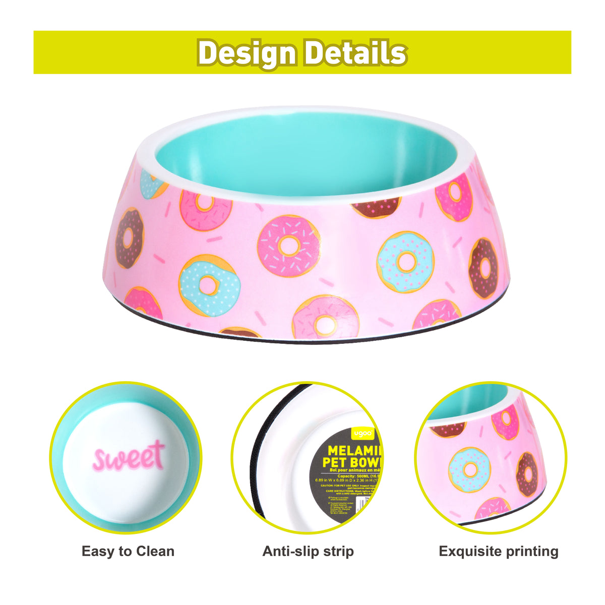 Melamine Pet Bowl - M (500ml) - Additional Image 3