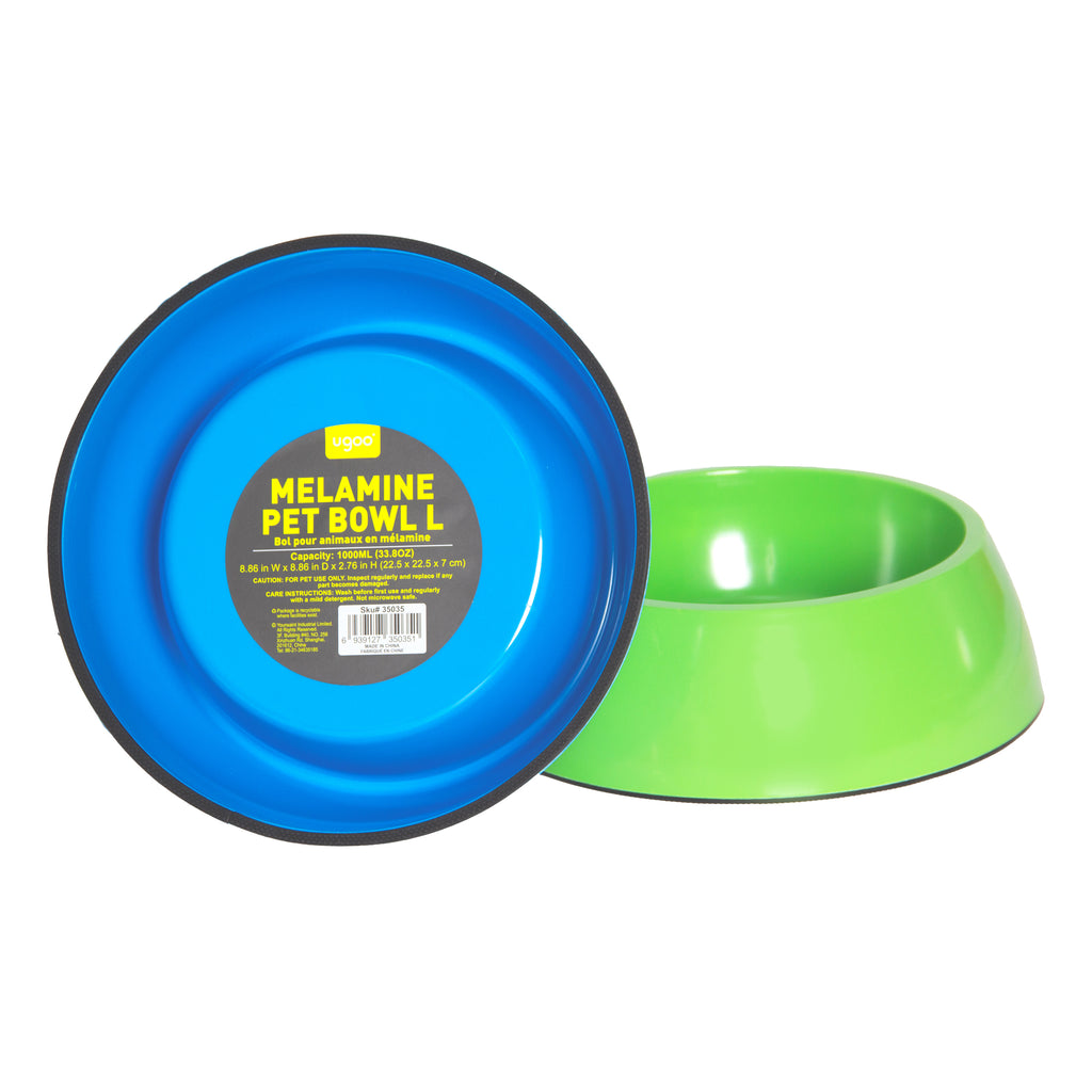 Melamine Pet Bowl - Assorted Colours - L (1000ml) - Additional Image 1