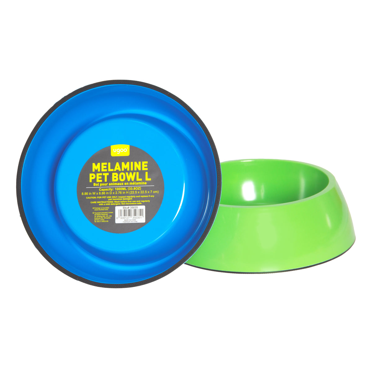 Melamine Pet Bowl - Assorted Colours - L (1000ml) - Additional Image 1
