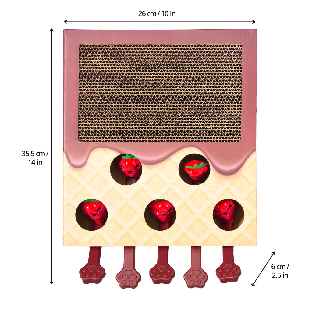 Whack-a-Strawberry Corrugate Scratcher - Additional Image 1