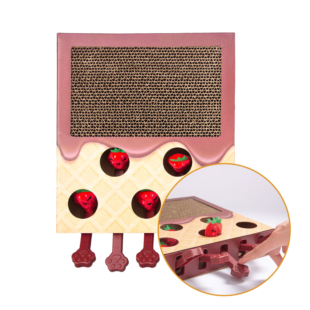 Whack-a-Strawberry Corrugate Scratcher - Additional Image 2