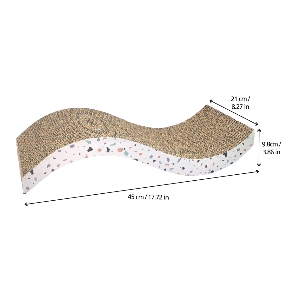 Mosaic Wave Cardboard Cat Scratcher - Additional Image 1