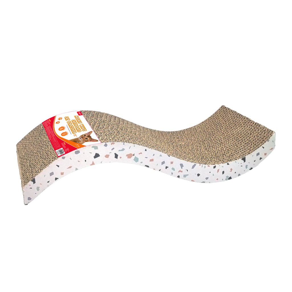 Mosaic Wave Cardboard Cat Scratcher