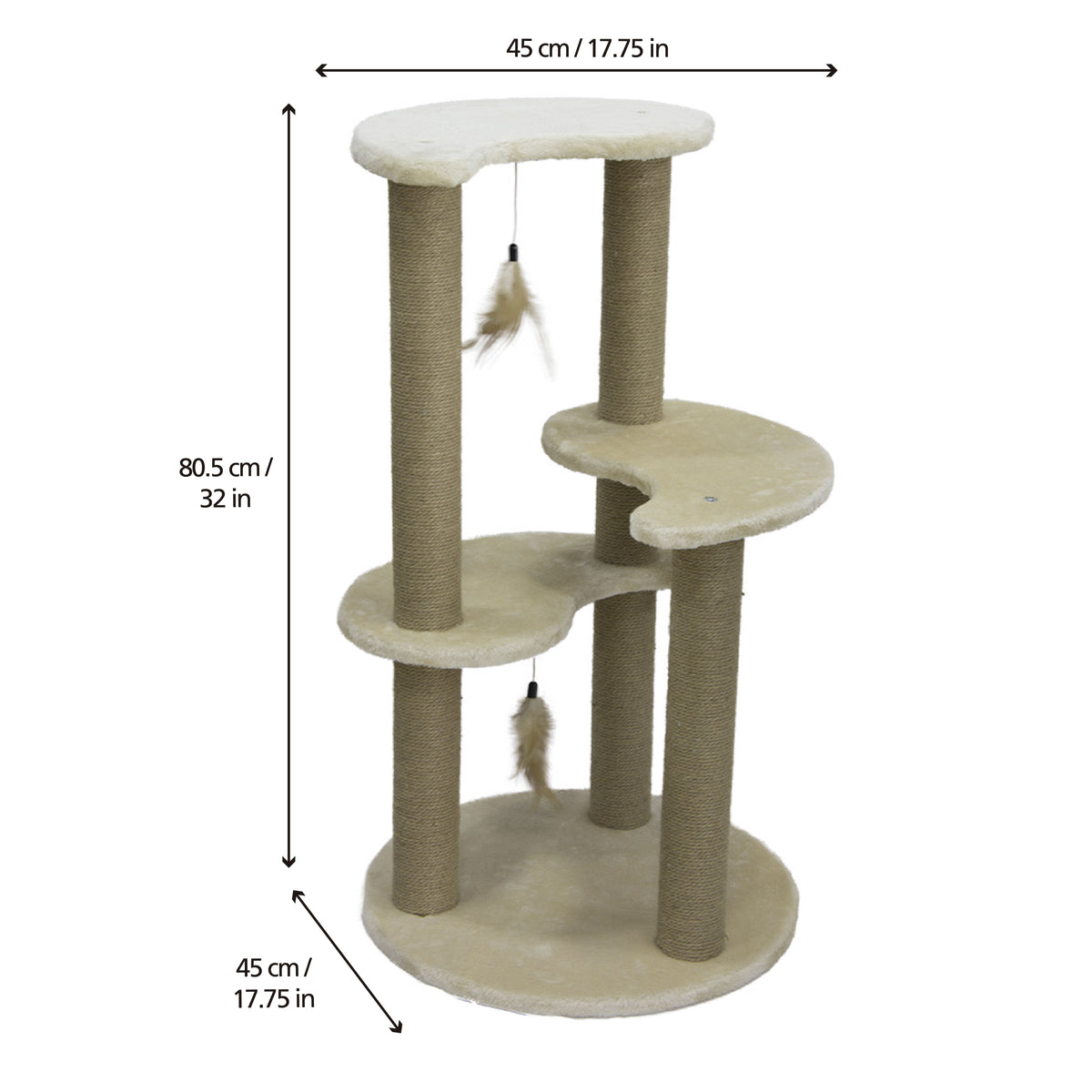 Medium Cat Tower - 80.5cm - Additional Image 1