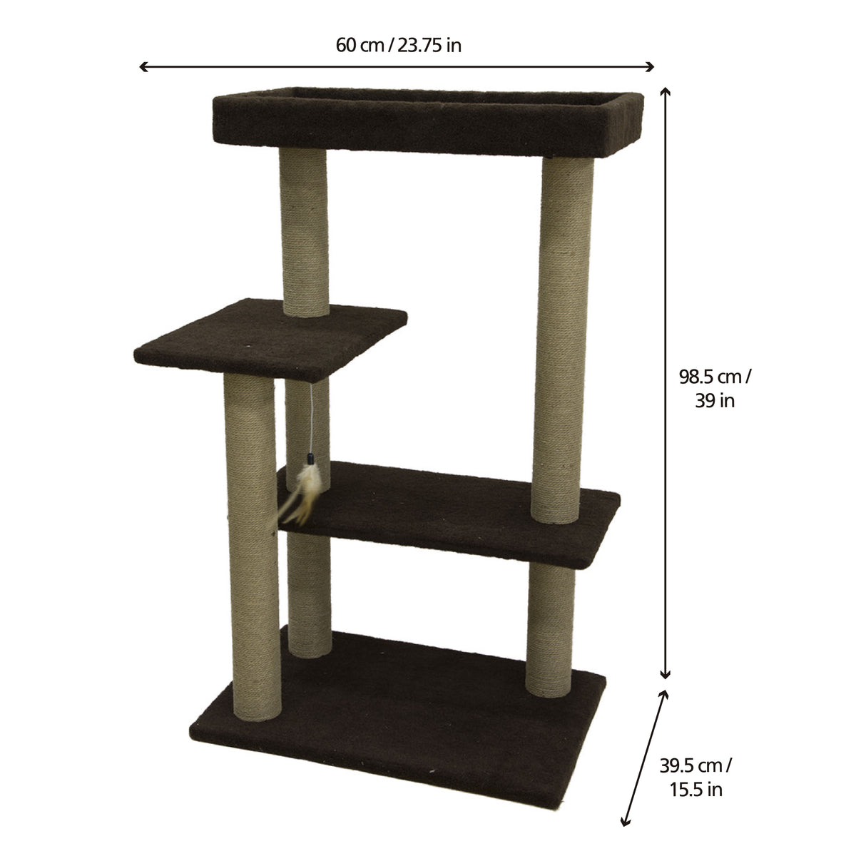 Medium Cat Tower - 98.5cm - Additional Image 1