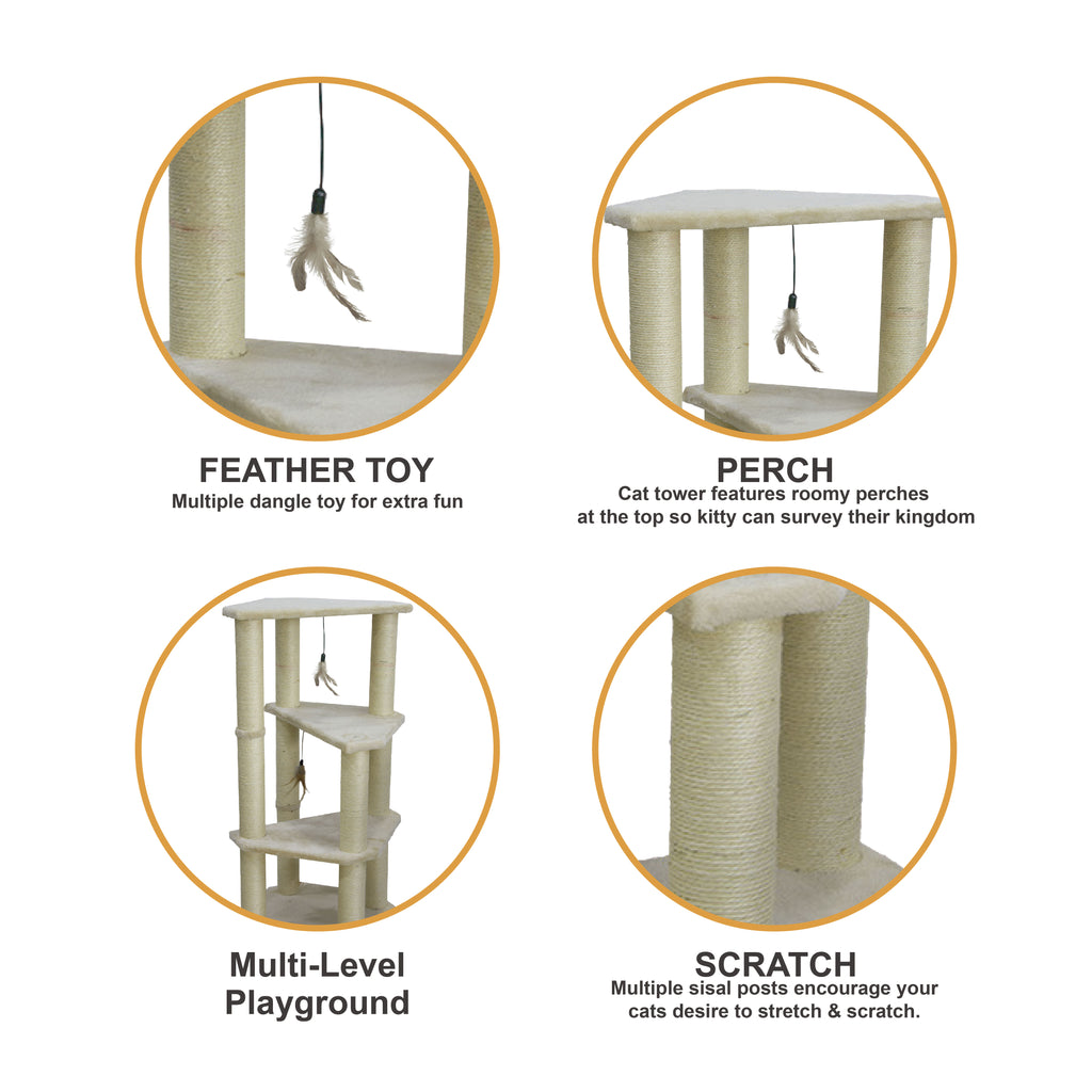 Medium Cat Tower - 96.5cm - Additional Image 2