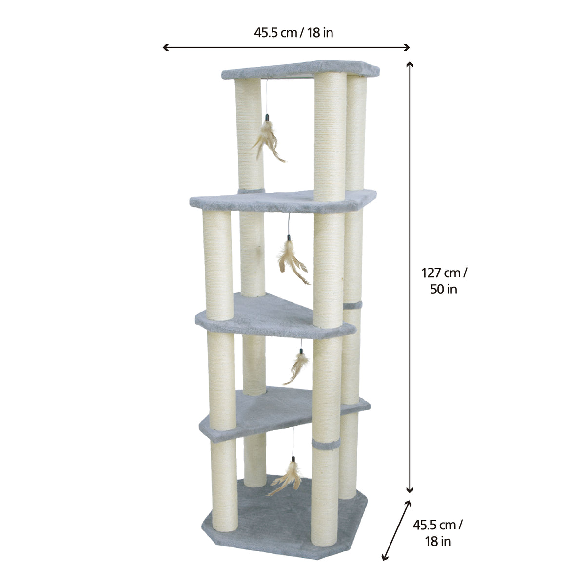 Medium Cat Tower - 127cm - Additional Image 1