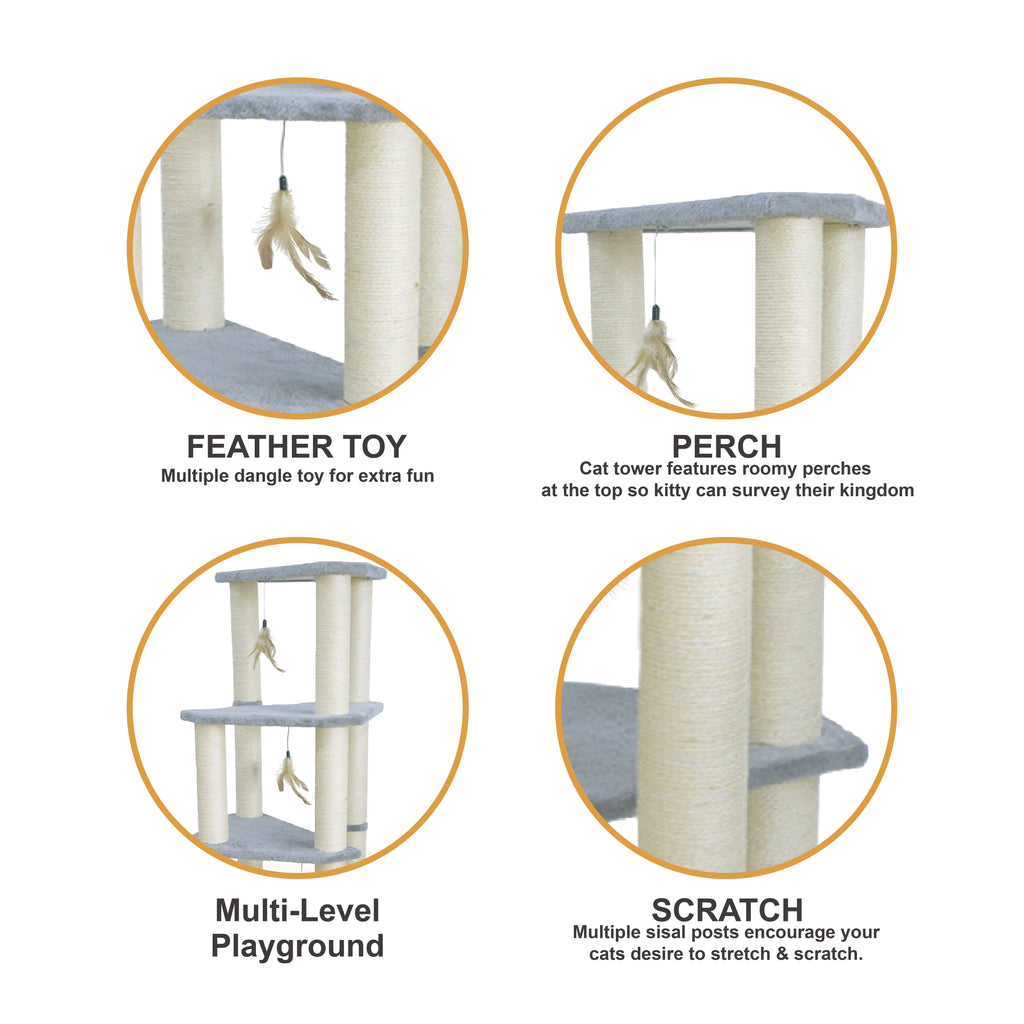 Medium Cat Tower - 127cm - Additional Image 2