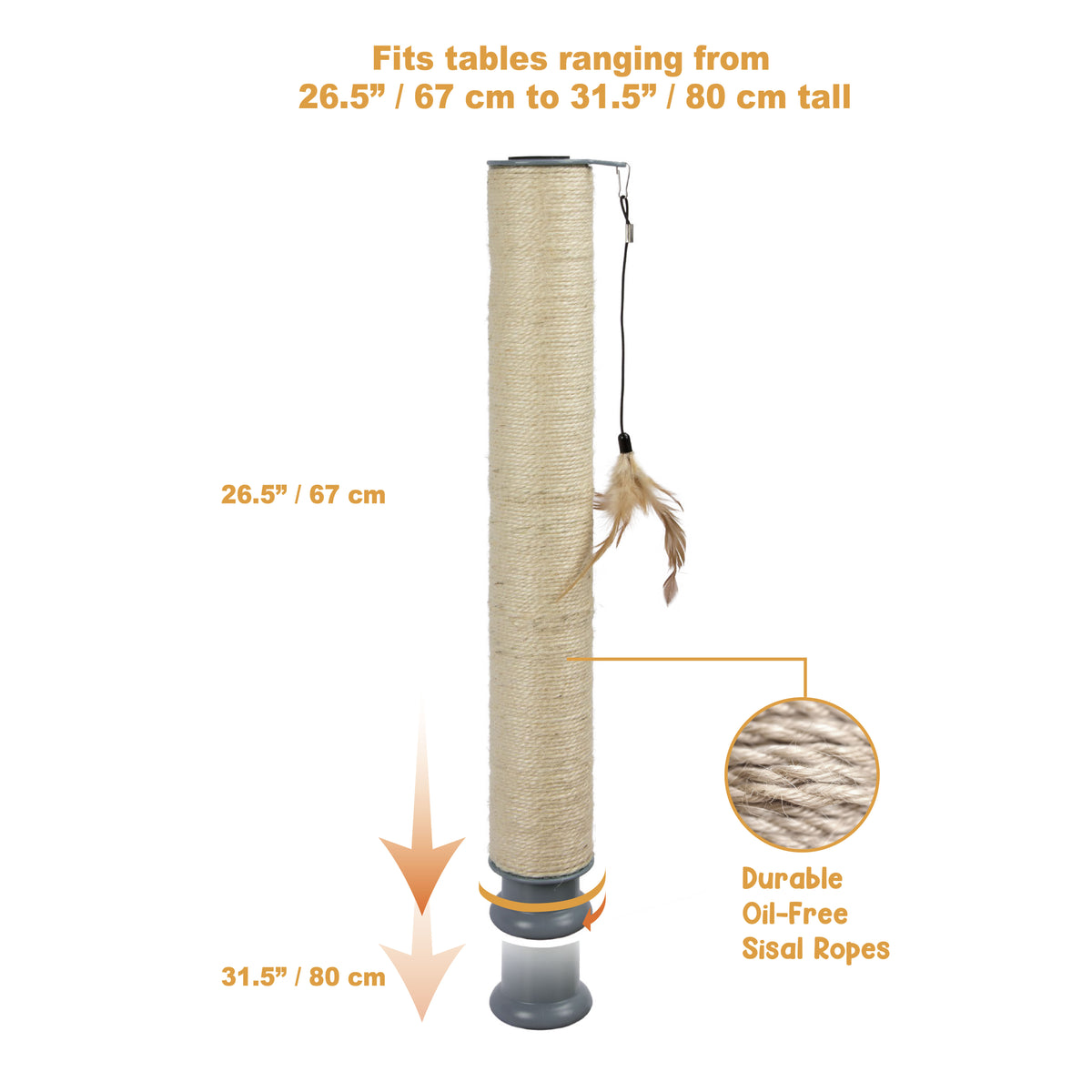 Under-Table Post - 70-78cm - Additional Image 1